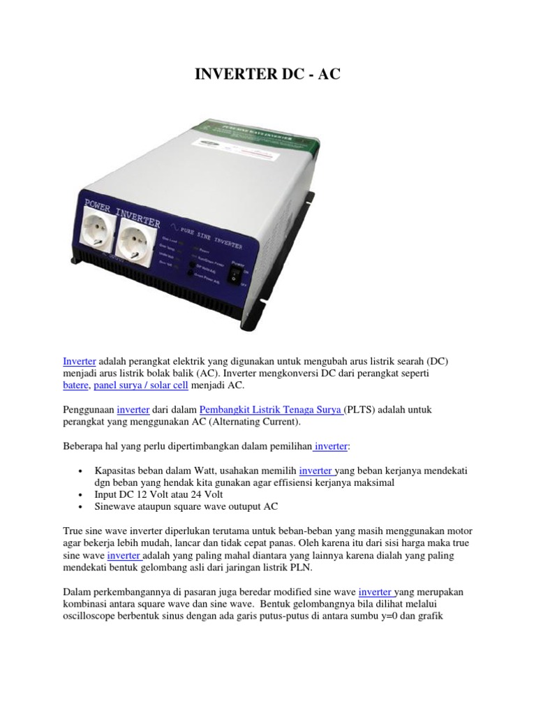 Inverter Dc-Ac | PDF | Sains & Matematika