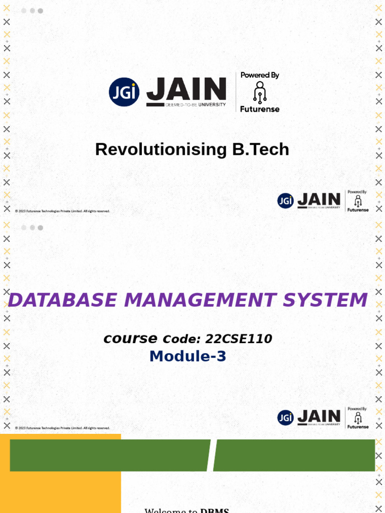B.Tech DBMS Course: SQL Fundamentals | PDF | Databases | Sql