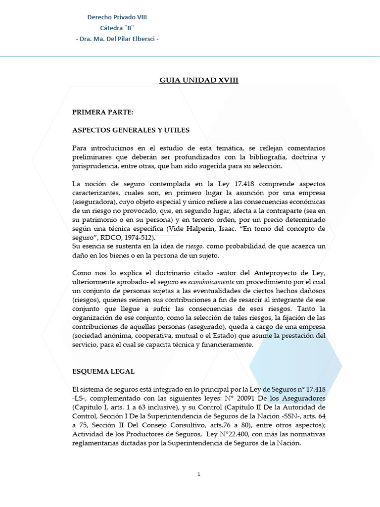 Conceptos Clave del Seguro en Derecho Privado | PDF | Póliza de seguros ...