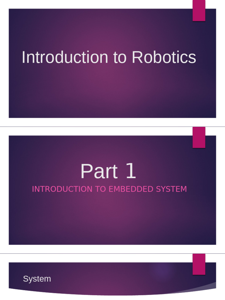 Introduction To Robotics | PDF | Embedded System | Microcontroller