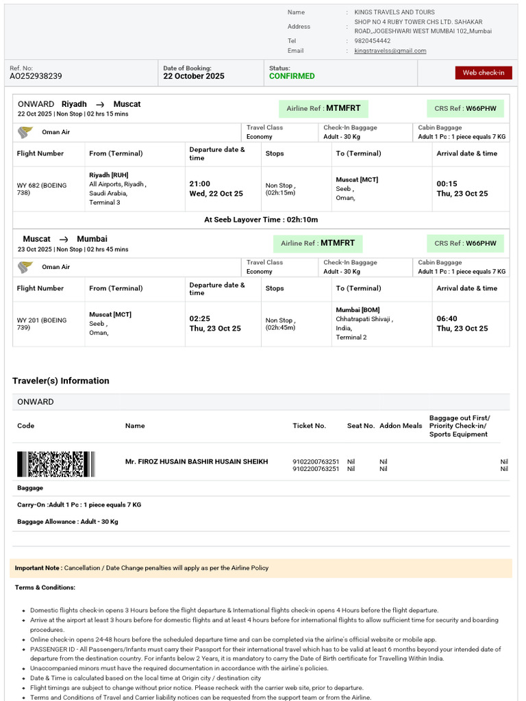 ticket_2529382391 (1) | PDF | Aviation | Transport