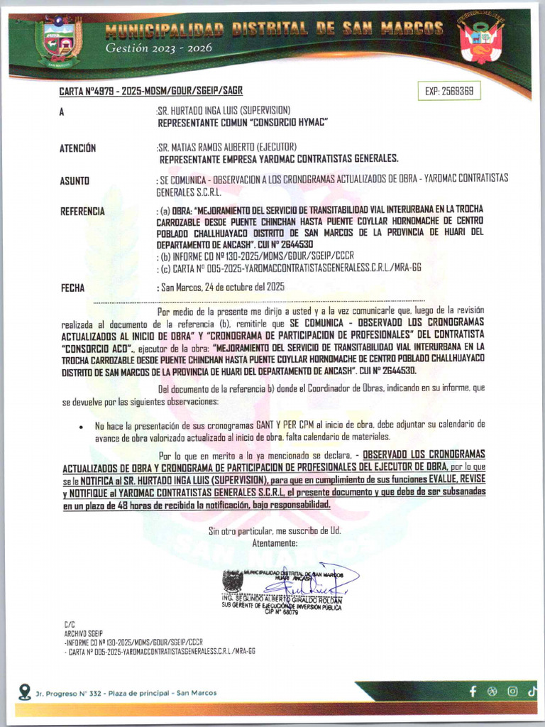 Carta 4979 | PDF