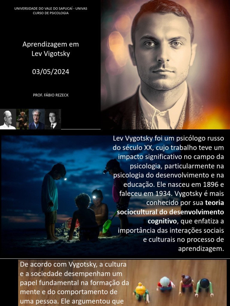 Teoria Sociocultural de Vygotsky na Aprendizagem | PDF | Aprendizado ...