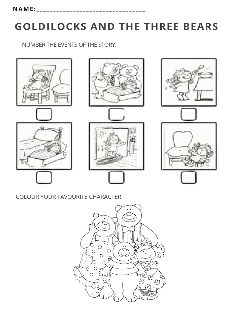 Goldilocks and the Three Bears Activities | PDF
