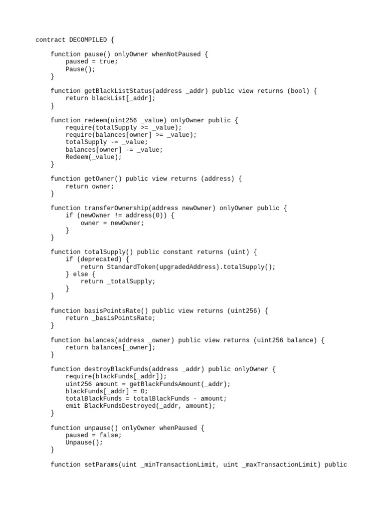 Smart Contract Functions Overview | PDF | Arithmetic | Computer Programming