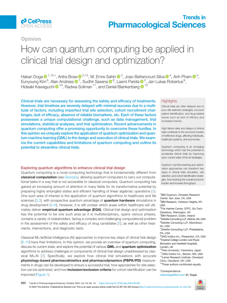 Quantum Computing in Clinical Trials | PDF | Quantum Computing ...
