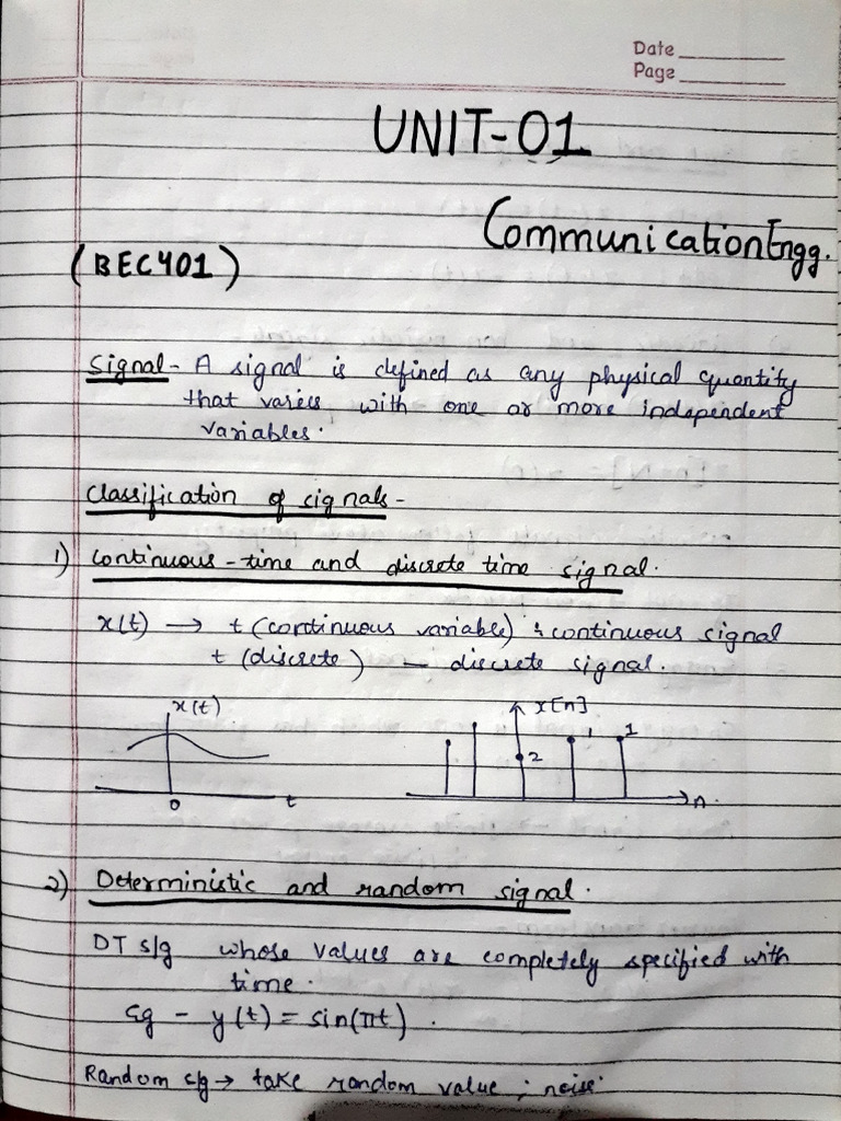 Commucation Enginering Unit 1 Notes | PDF