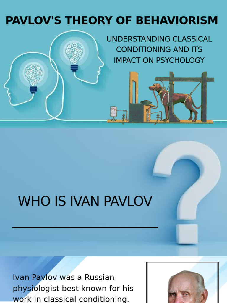 Pavlov's Classical Conditioning Explained | PDF | Classical ...