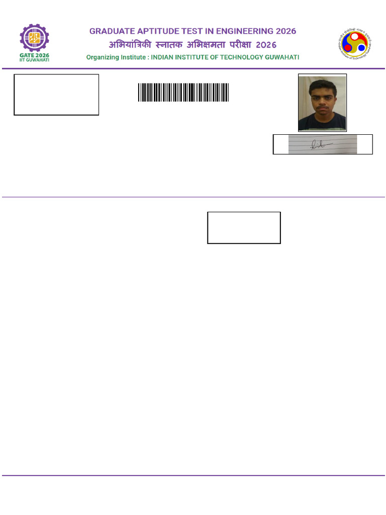 GATE 2026 Application Form Details | PDF | Qualifications