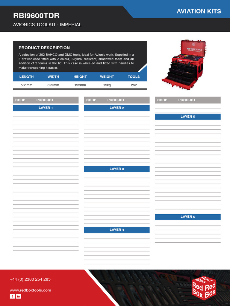 Avionics Toolkit with 262 Tools | PDF | Tools
