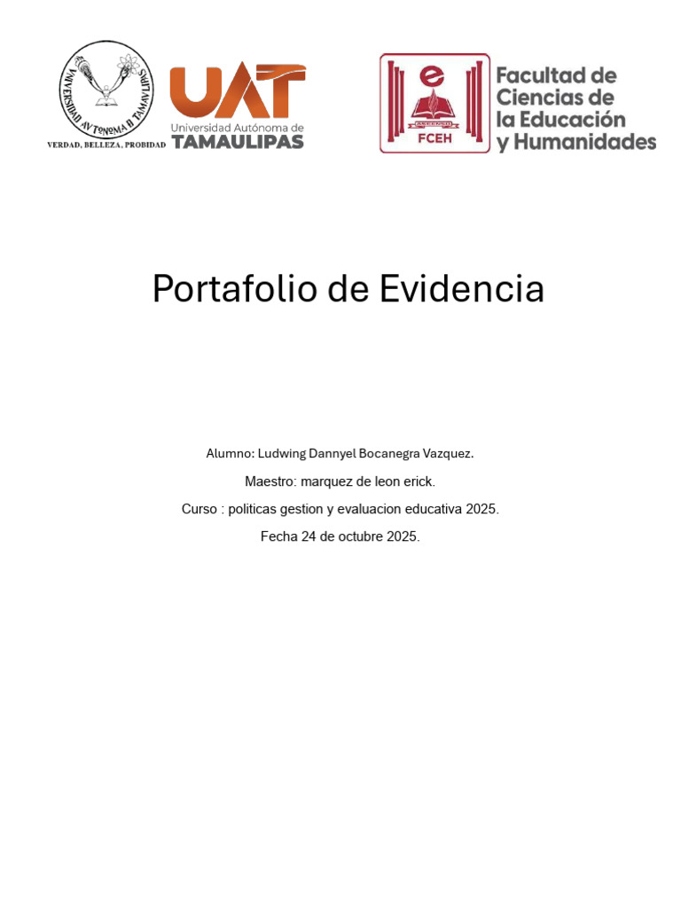 Portafolio de Políticas Educativas 2025 | PDF | Evaluación | Enseñando