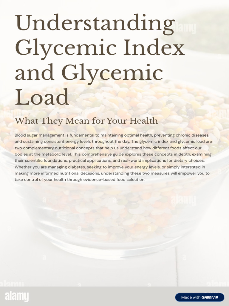 Glycemic Index & Load: A Health Guide | PDF | Glycemic Index | Glycemic ...