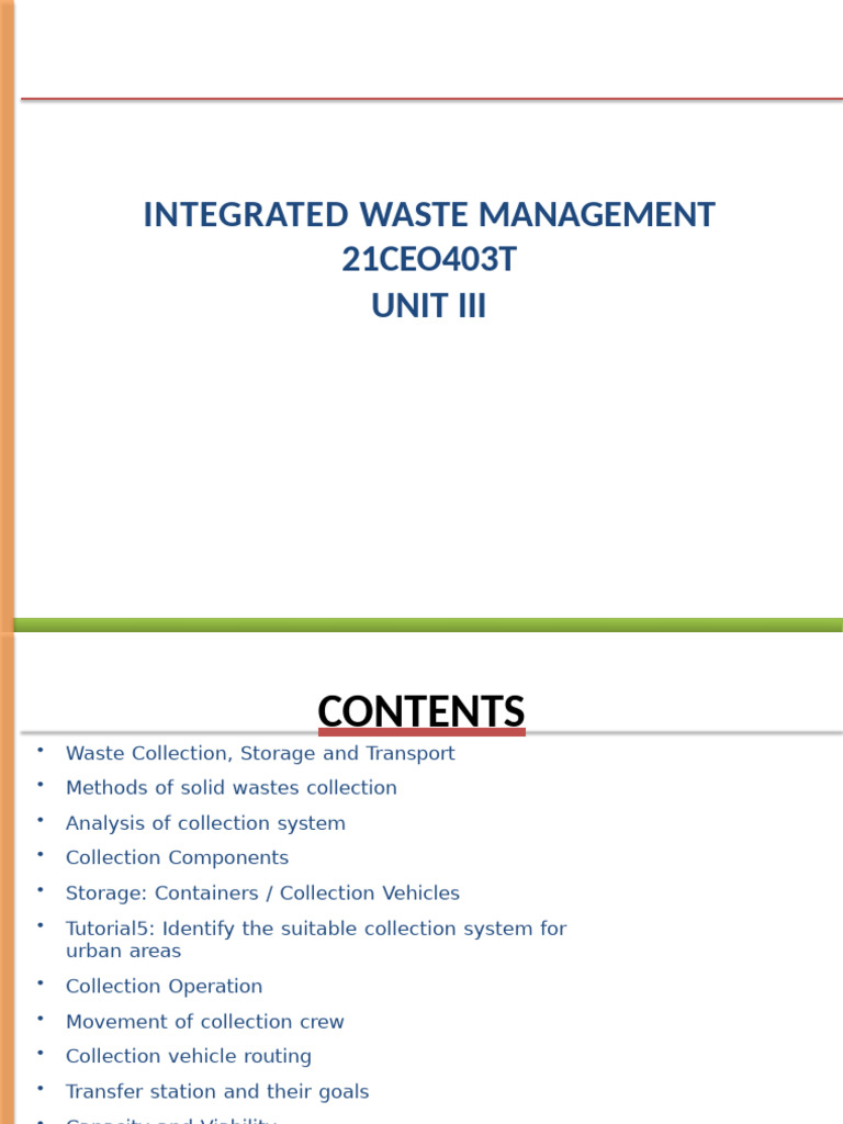 Waste Collection and Transport Systems | PDF | Waste Management | Waste