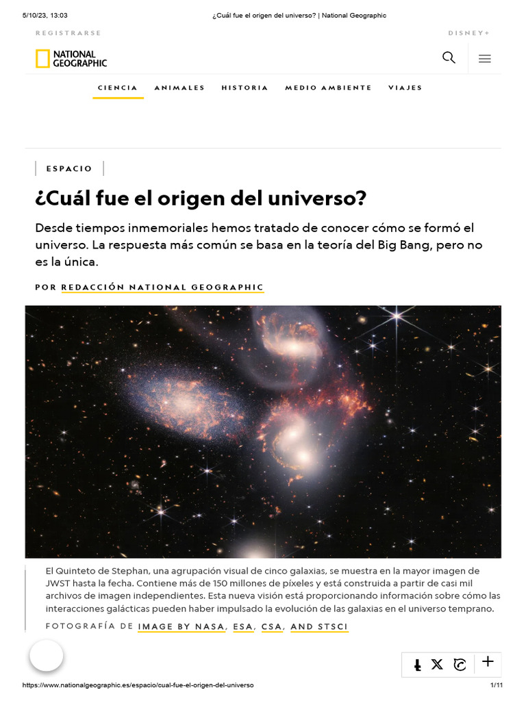 Origen del universo: Big Bang y teorías | PDF | Universo | Big Bang