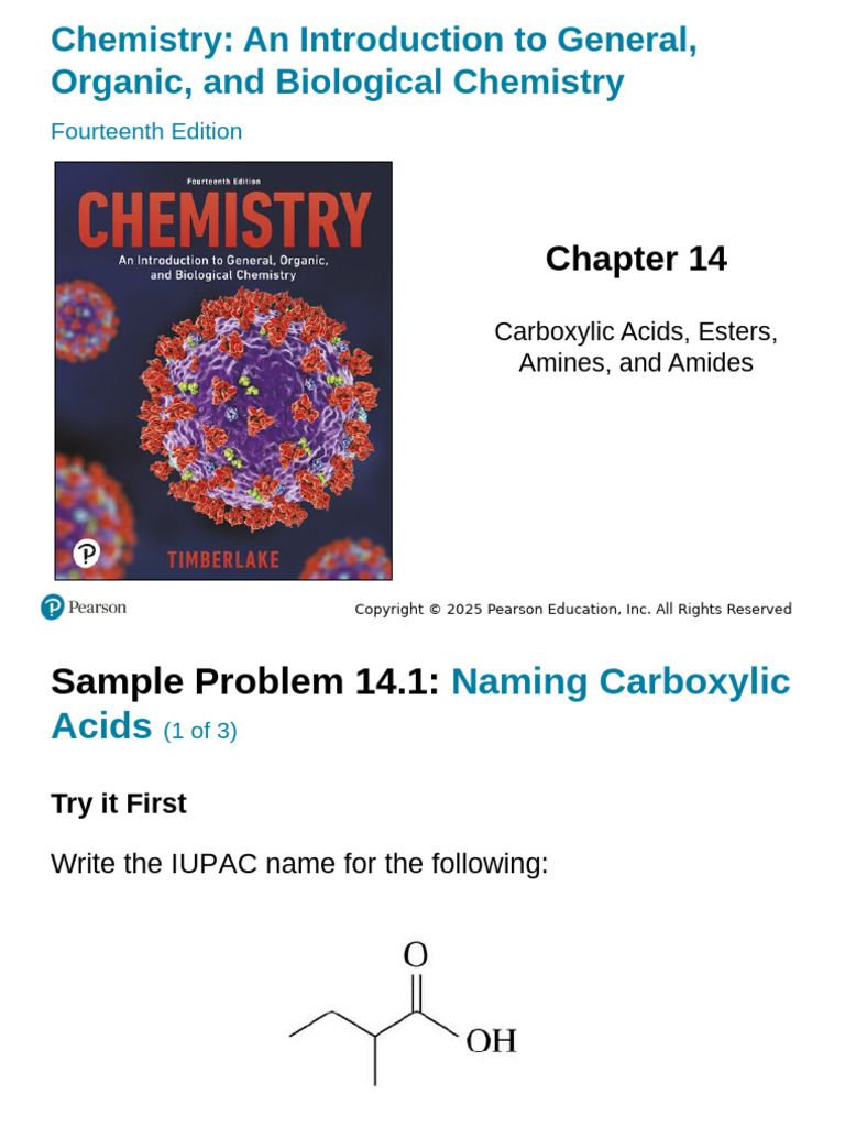 Worked Examples General Organic and Biological Chemistry | PDF | Ester ...