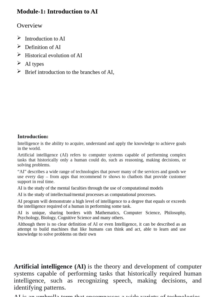 CV-AI-Module-1 | PDF | Artificial Intelligence | Intelligence (AI ...