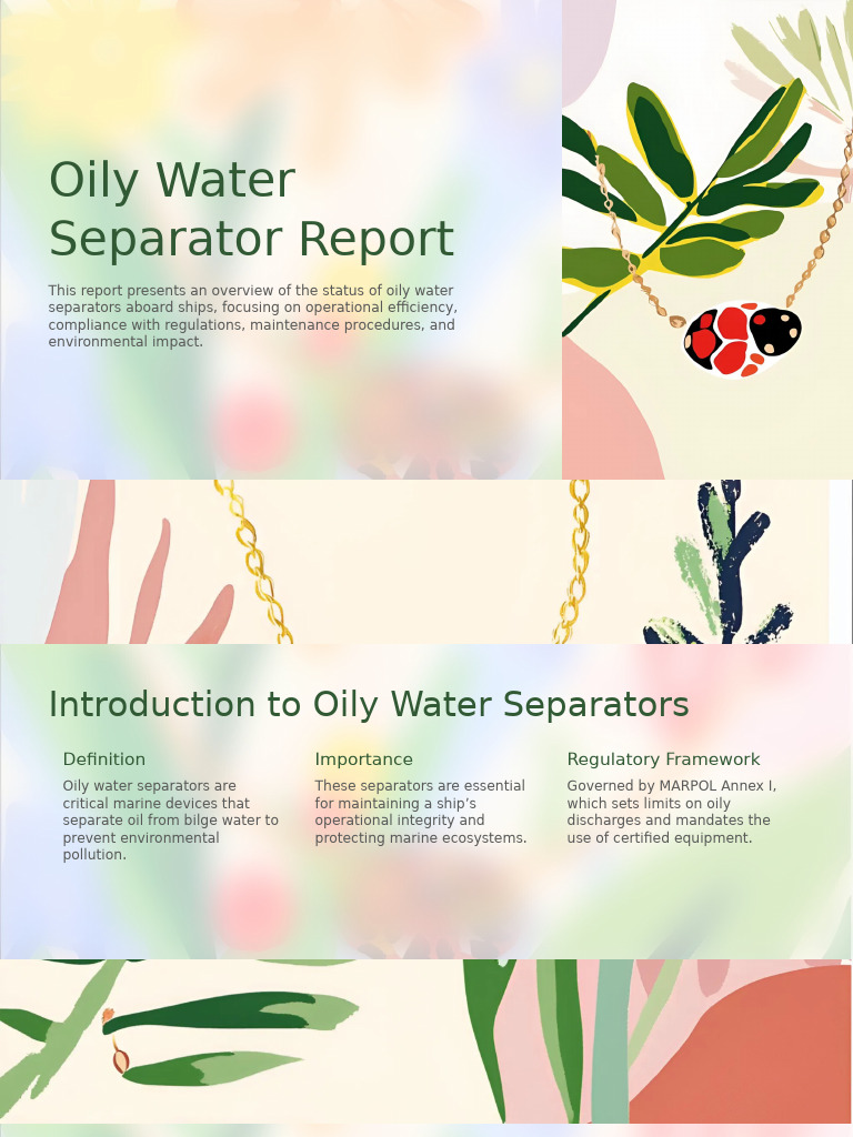 Oily Water Separator Report | PDF | Natural Environment