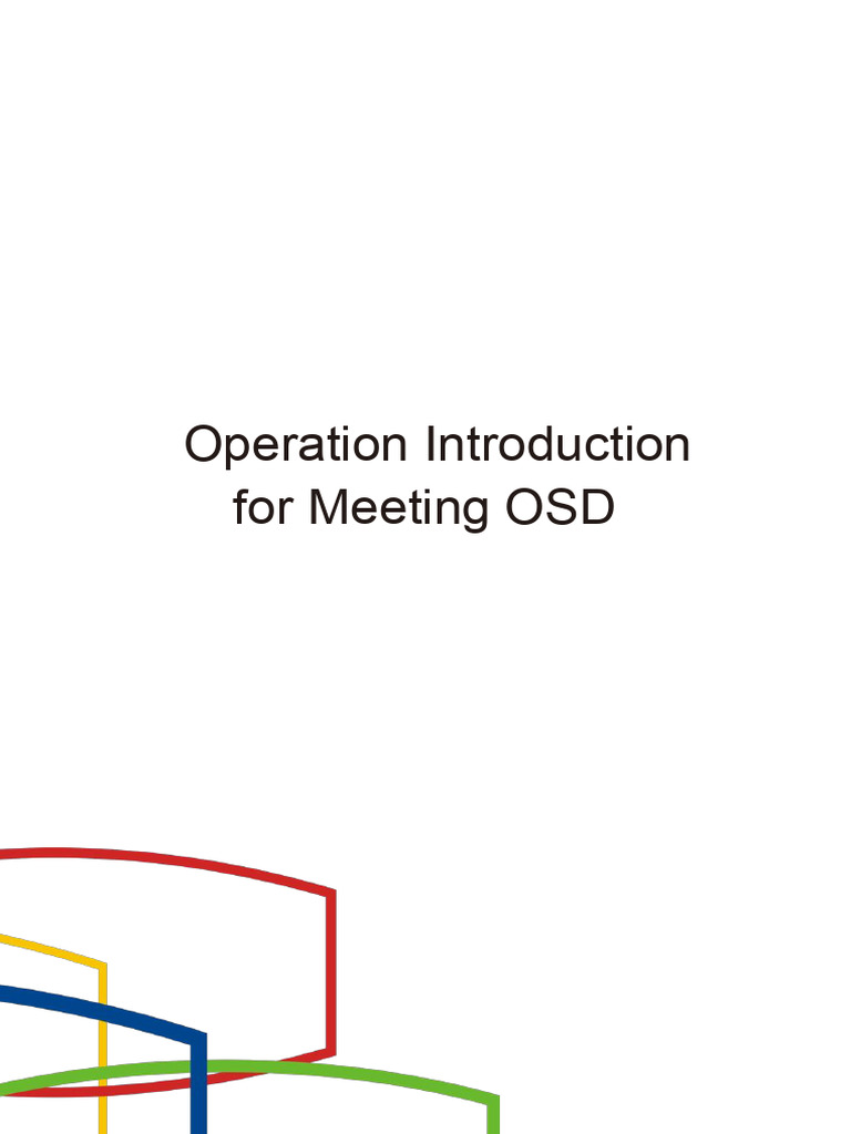 OSD System Operation Overvi…