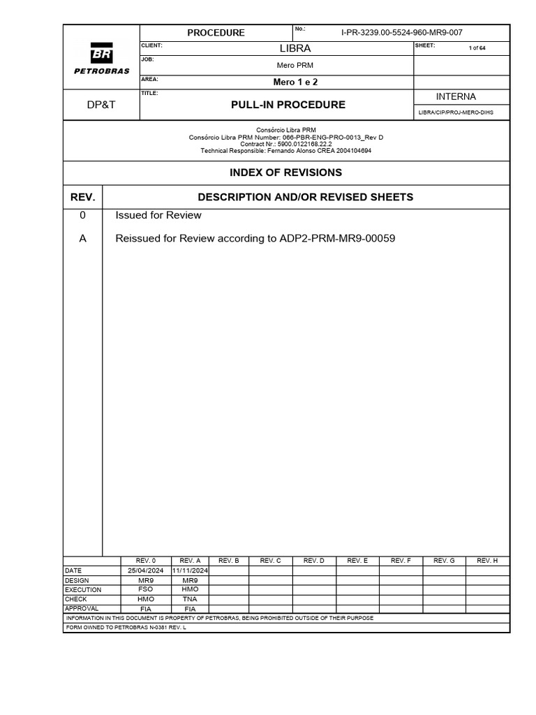066-PBR-ENG-PRO-0013 Rev D | PDF | Risk | Risk Assessment