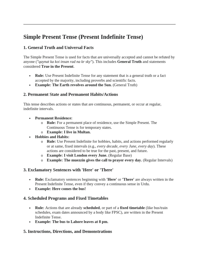 Tenses Notes by Waji Ul Hassan | PDF | Grammatical Tense | Verb