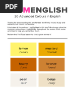 Colors Without the Letter 'E' | PDF | Qualia | Color