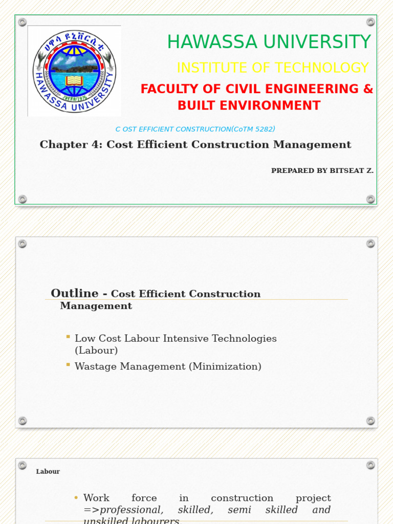 Cost Efficient Arch Lec 6 | PDF | Labour Economics | Waste