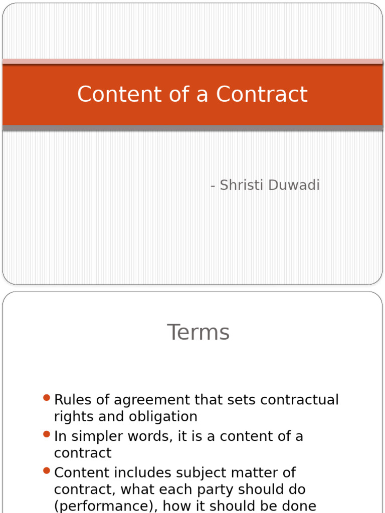 Understanding Contract Terms and Interpretation | PDF | Breach Of ...