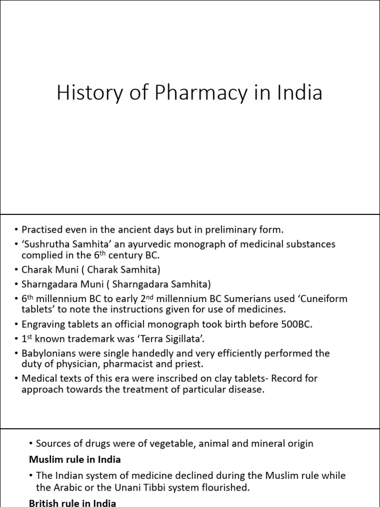 Evolution of Pharmacy in India | PDF | Pharmacy | Medical Prescription