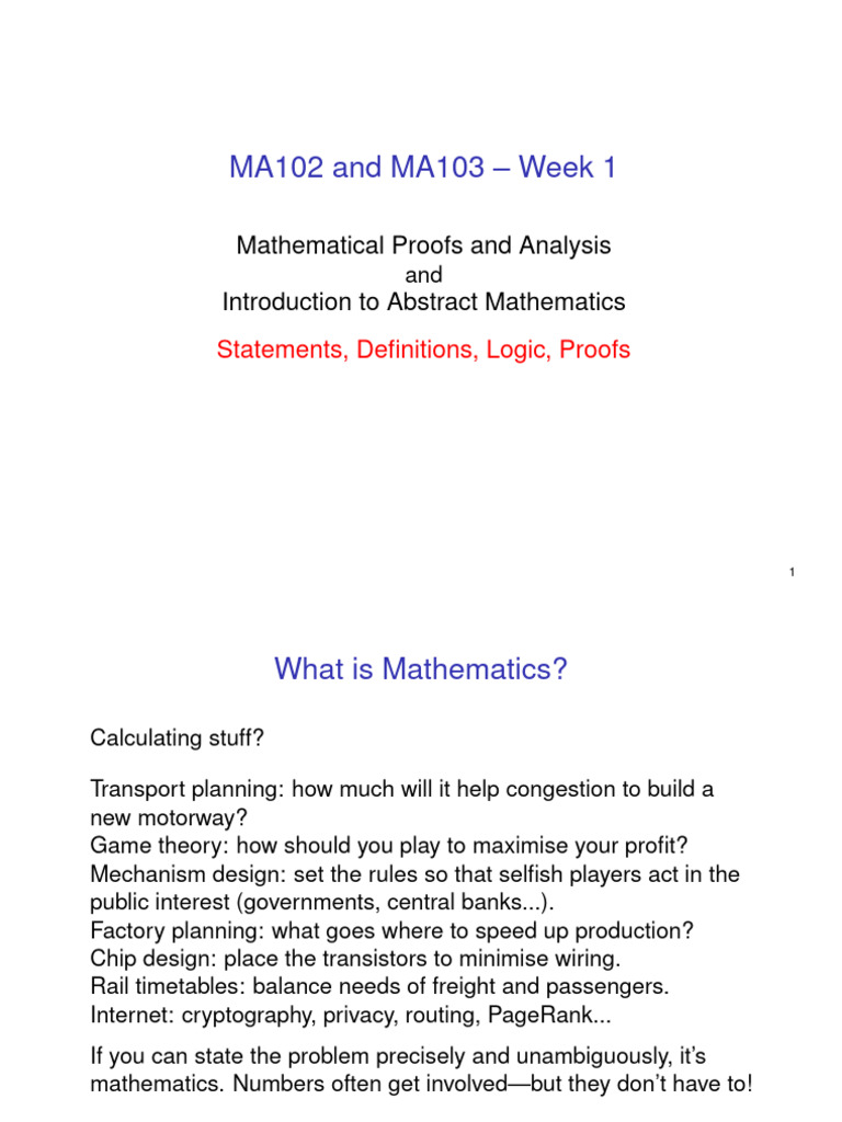 Introduction to Mathematical Proofs | PDF | If And Only If | Metalogic