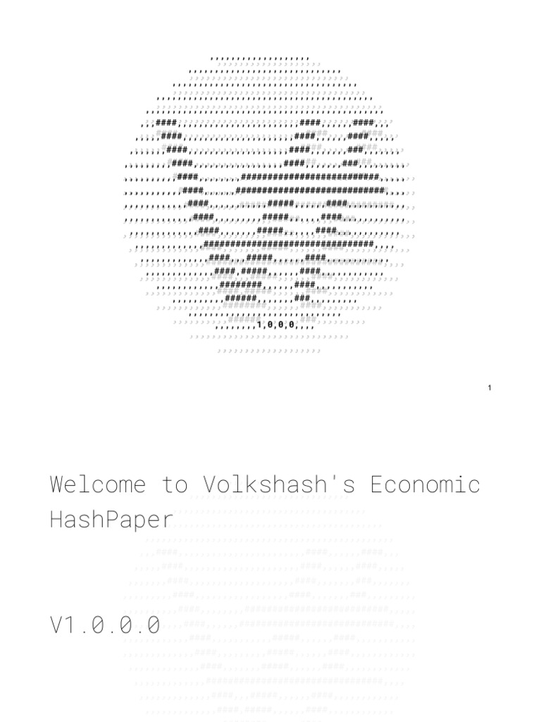 Volkshash Economic HashPaper Overview | PDF | Cryptocurrency | Bitcoin