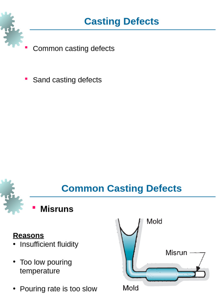 Casting Defects | PDF | Building Materials | Secondary Sector Of The ...