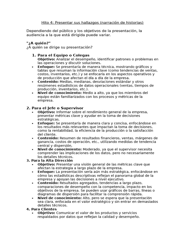 Hito 4 | PDF | Toma de decisiones | Estadísticas