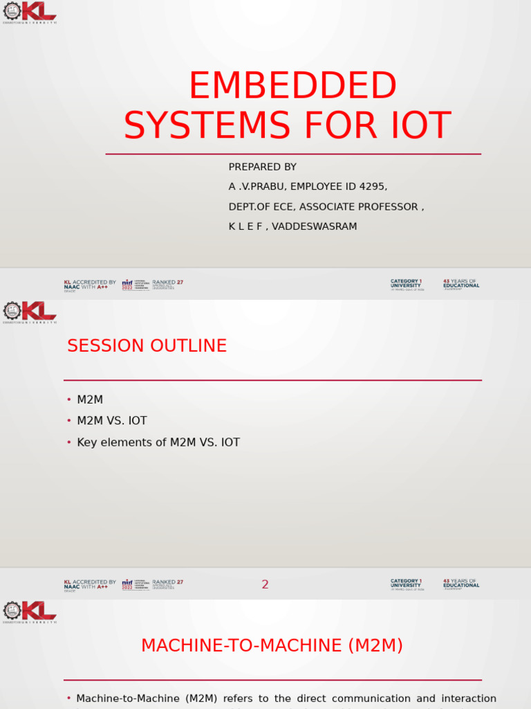 Co2 Session 12 m2m Vs Iot | PDF | Internet Of Things | Computer Network