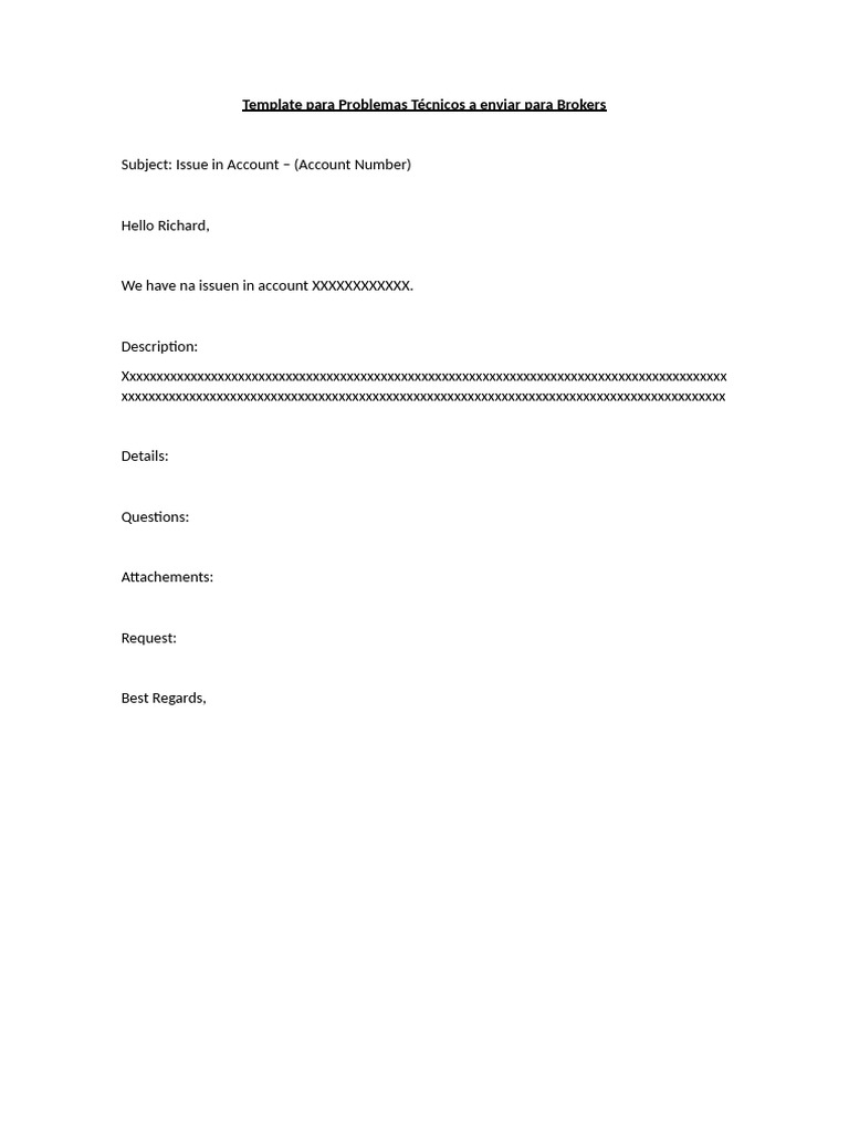 Technical Issue Reporting Template | PDF