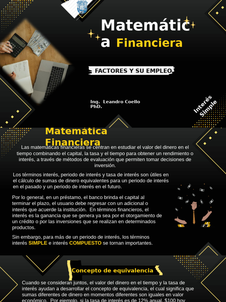Tema II Matematica Financiera Interes Simple-1 | PDF | Interés ...