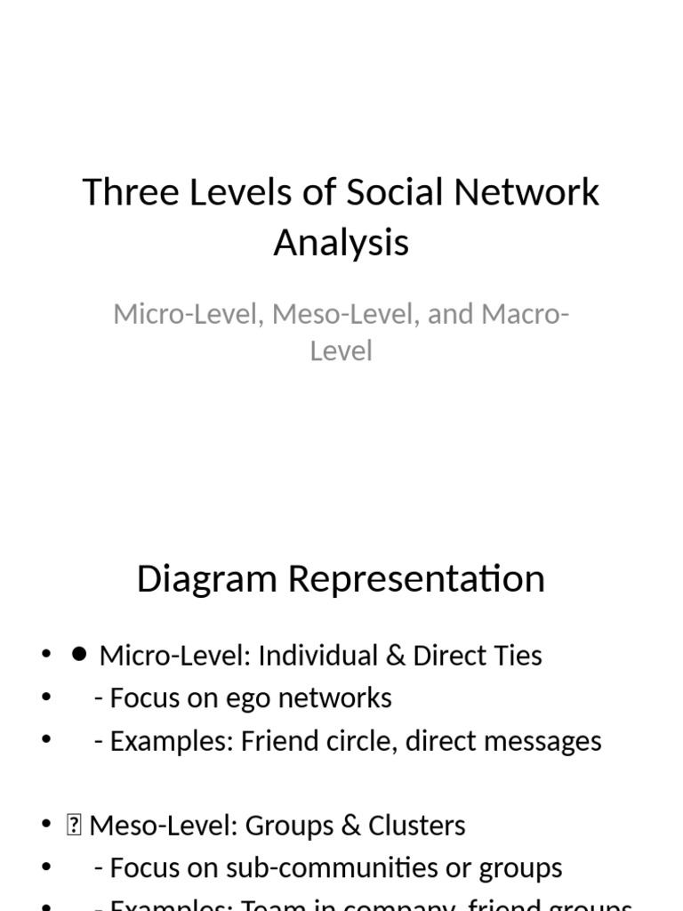 Three Levels SNA Descriptive | PDF