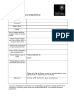 Degree Certificate Form