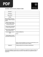 Degree Certificate Form
