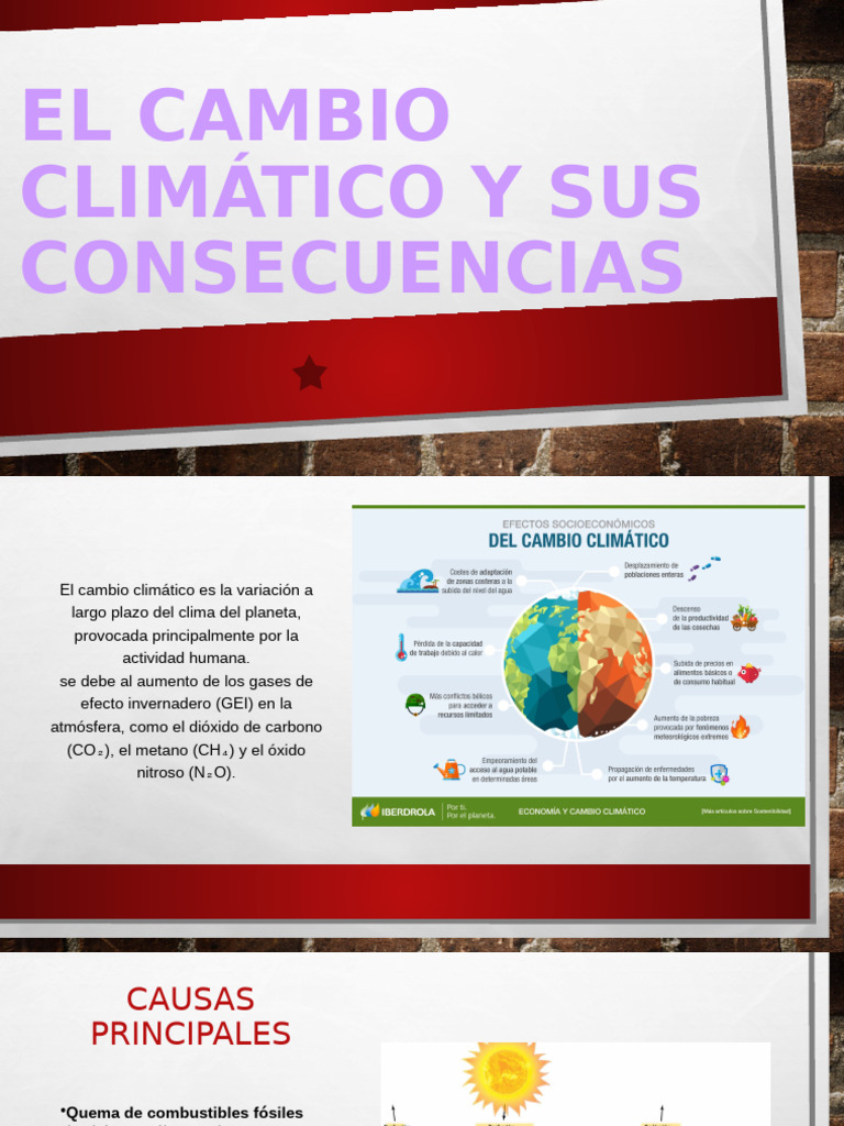 El Cambio Climático y Sus Consecuencias | PDF | Cambio climático ...
