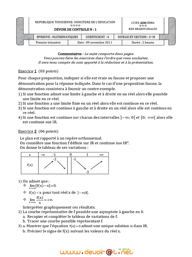 Exercices de mathématiques avancées | PDF | Triangle | Asymptote