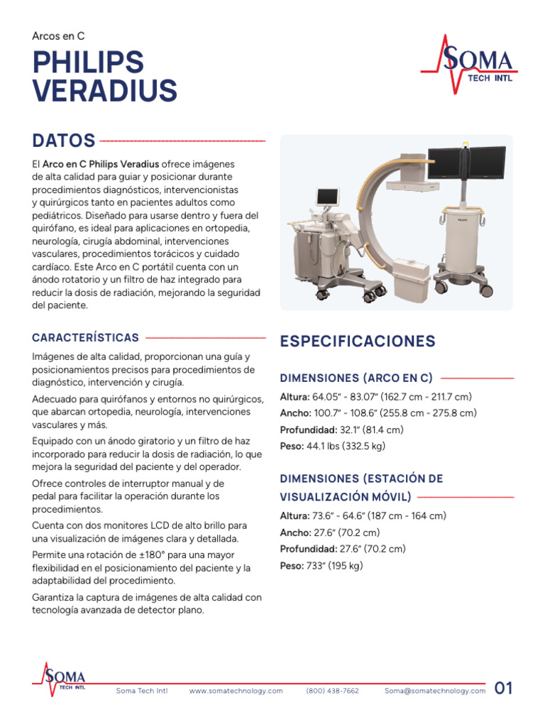 Arco en C Philips Veradius Unity | PDF | Vídeo | Pantalla de cristal ...