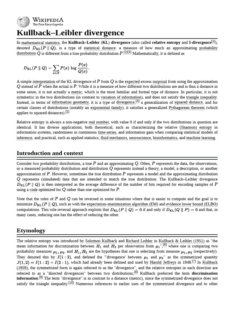 Understanding Kullback-Leibler Divergence | PDF | Mathematical Analysis ...