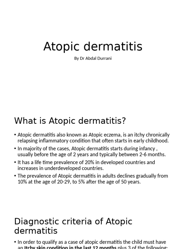 Understanding Atopic Dermatitis: Causes & Treatment | PDF | Dermatitis ...