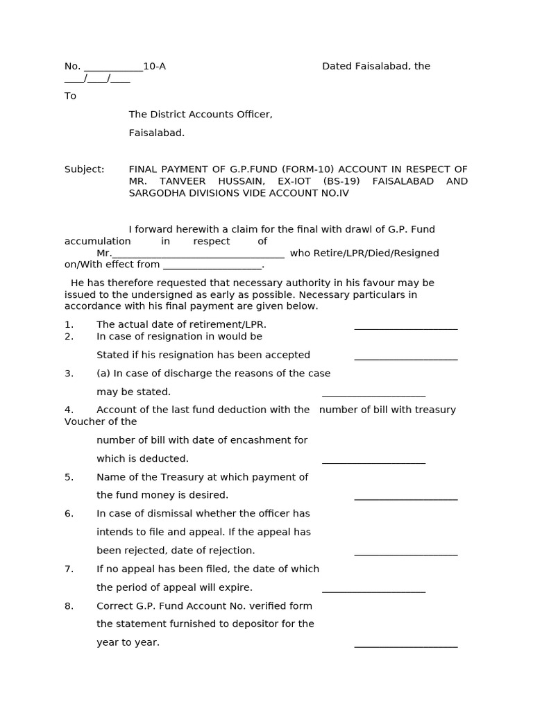 Final G.P. Fund Payment Form 10 | PDF | Chess Theory | Chess