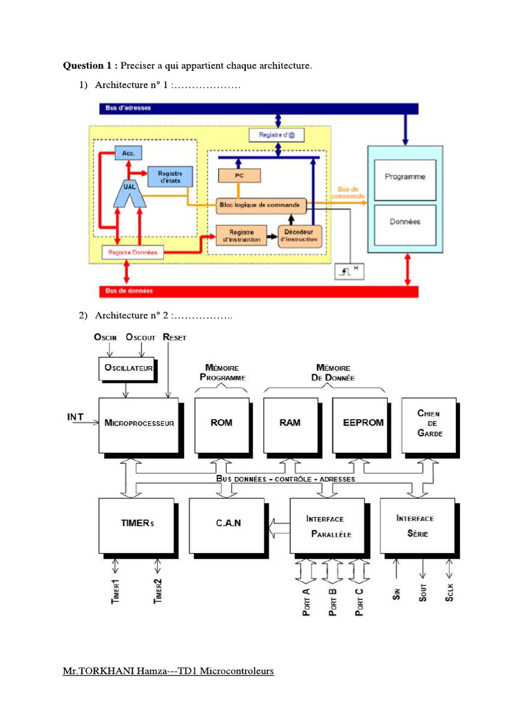TD1 Microcontroleurs | PDF