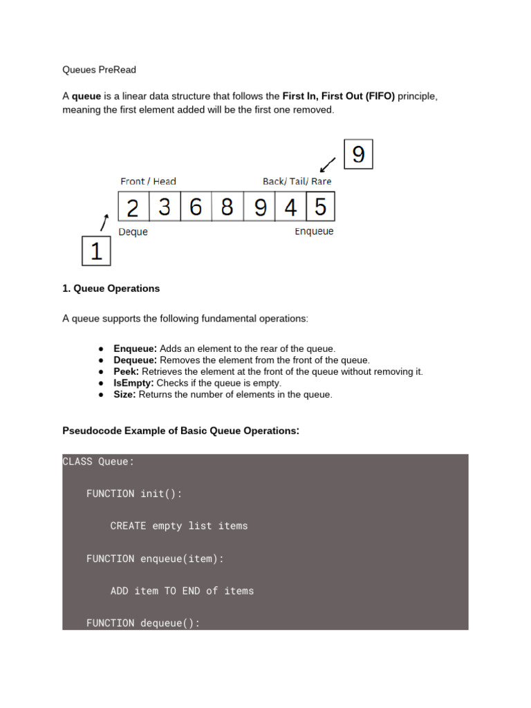 Queues Pre Read | PDF