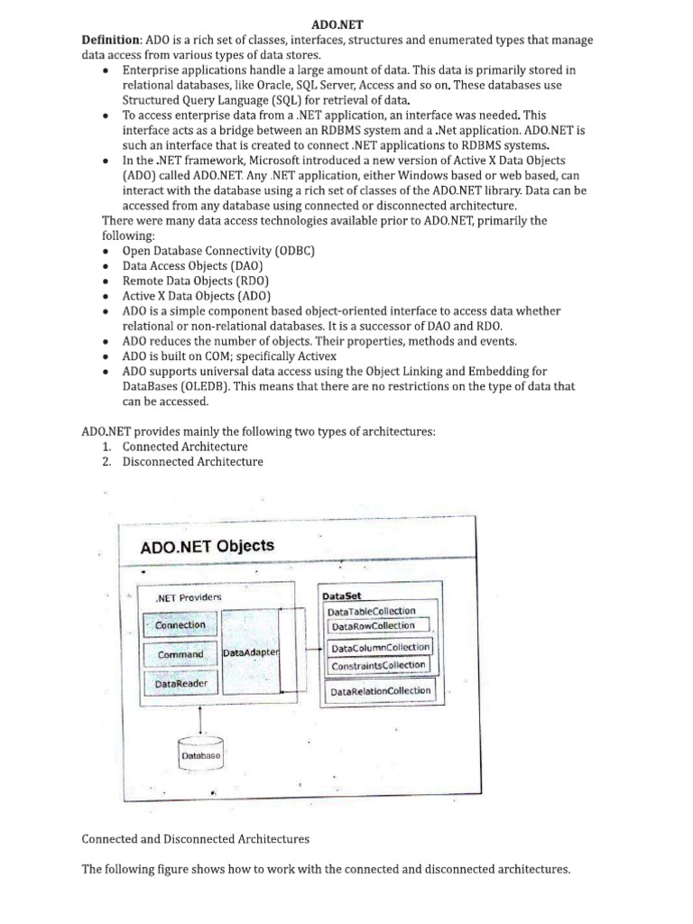 Unit 4 Ado - Net With Exampleas | PDF