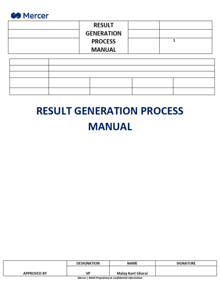 Result Generation Process Manual | PDF | Computing