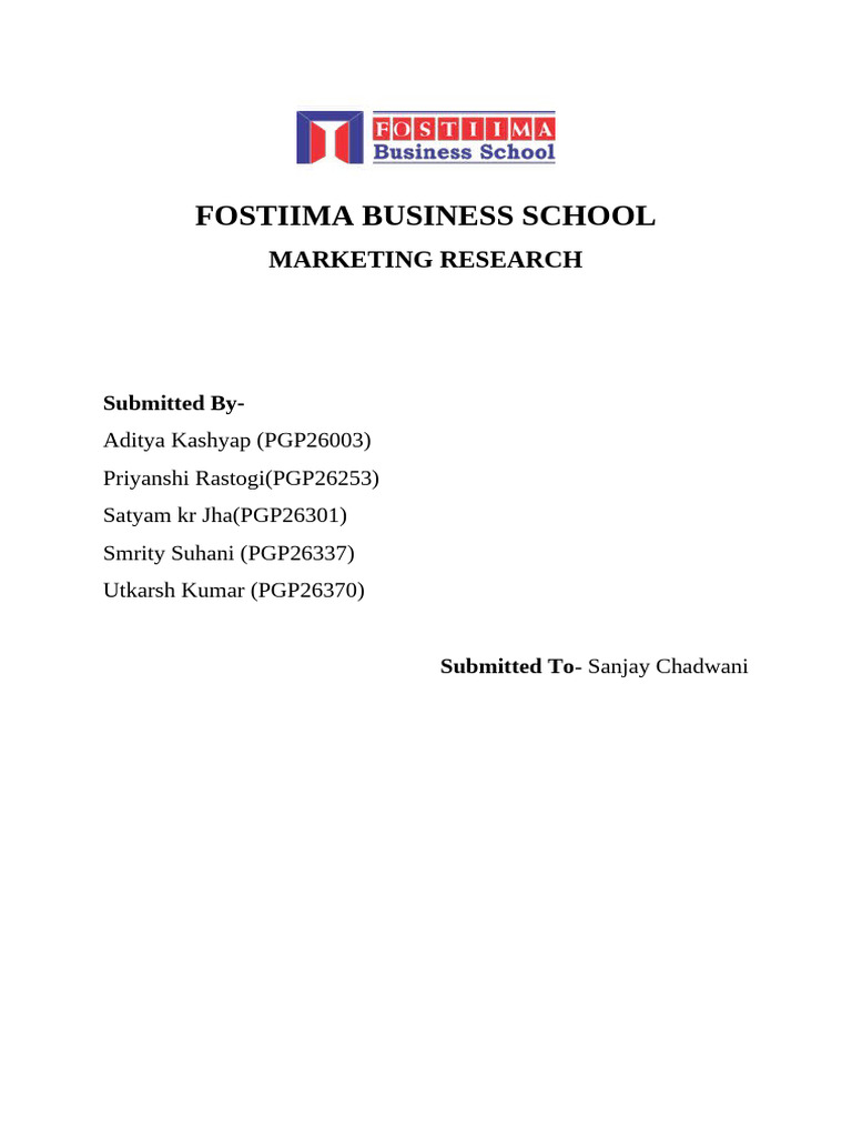 Marketing Research Assignment | PDF | Consumer Behaviour | Brand