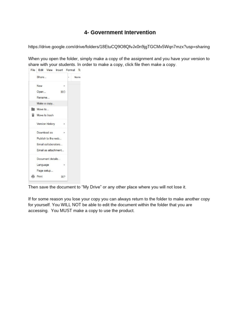 Government Intervention Assignment Guide | PDF